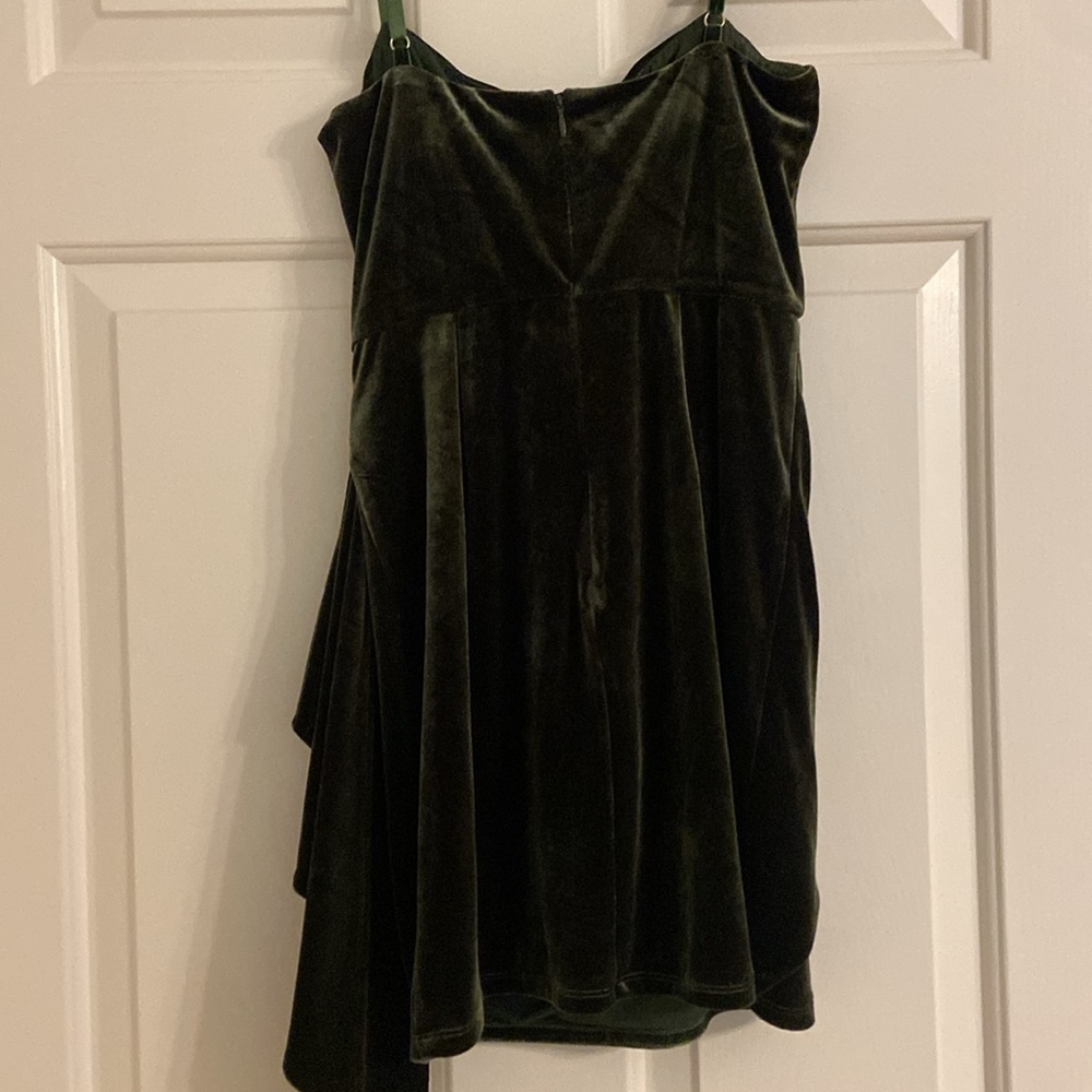 Majorelle Asbury Velvet Green Mini Dress - Picture 3 of 5